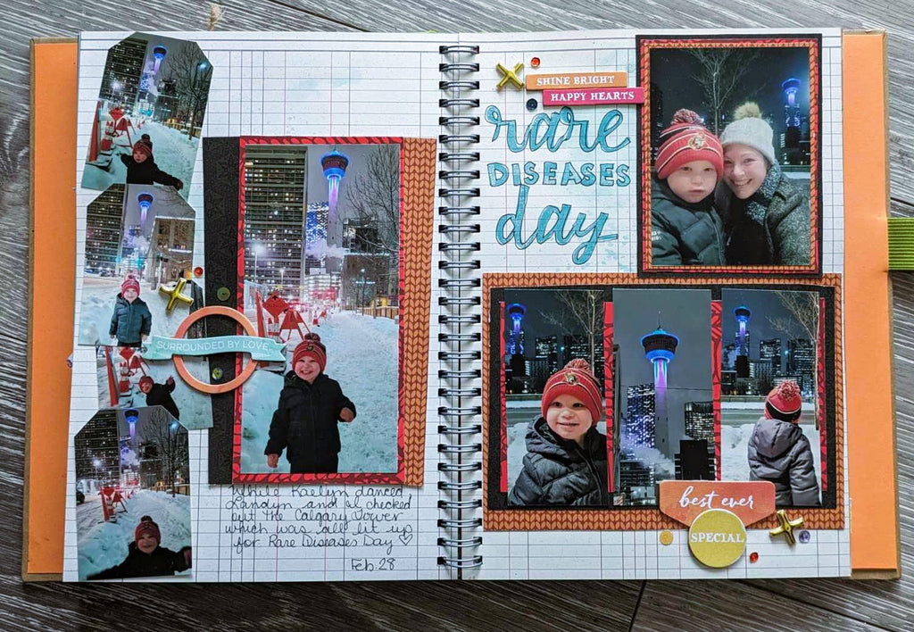 Smash Book Layout with Cozy Nights by Jenn