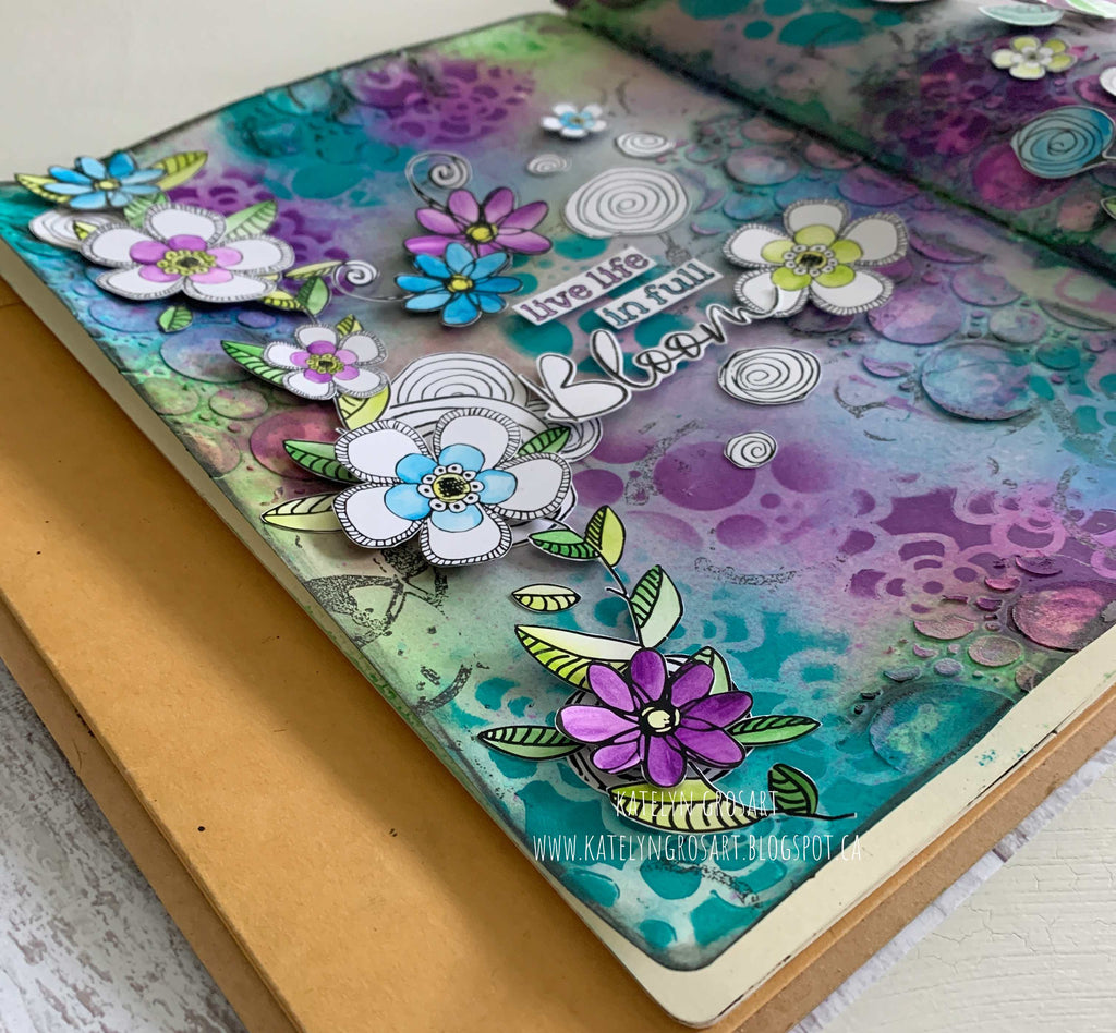 Live Life In Full Bloom Art Journal Page by Katelyn
