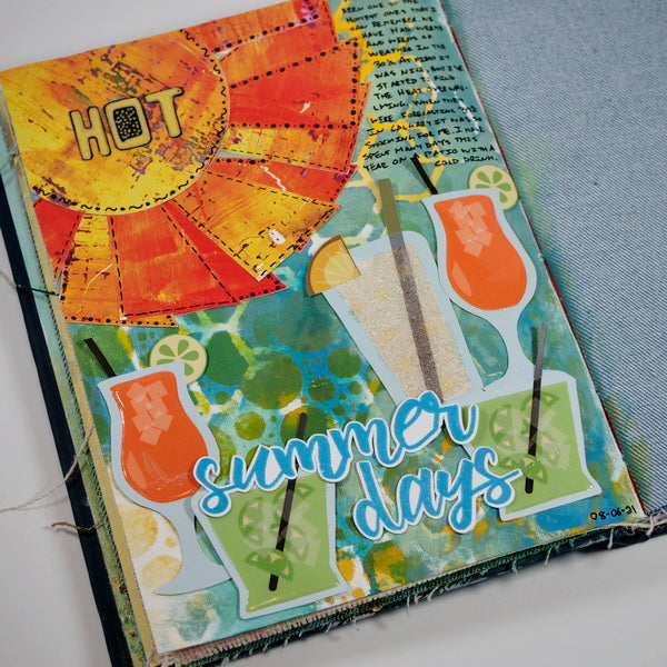 Hot Summer Days Art Journaling Project by Nadine