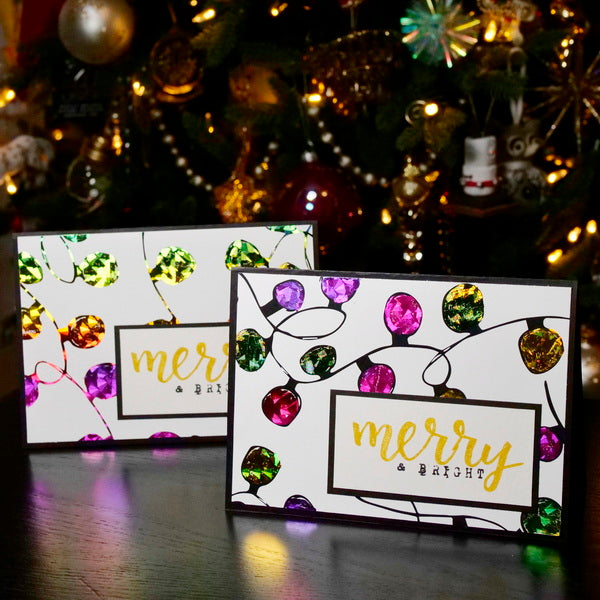 “Merry and Bright” Deco Foil Card by Nadine