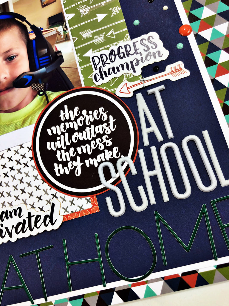 At School At Home Scrapbooking Layout with Khristina