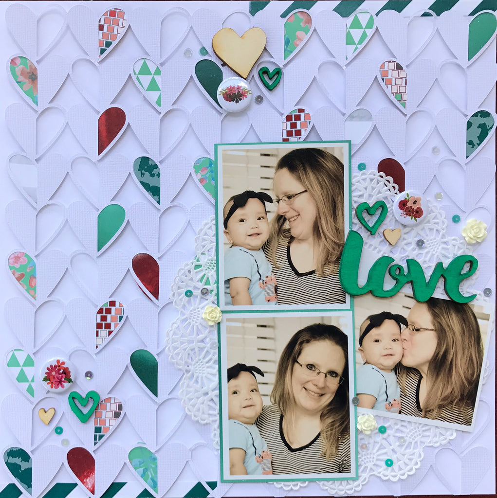 Sara's Layout Featuring a Cut File Background