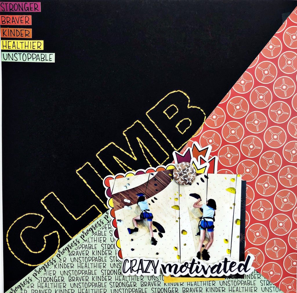 Climb Scrapbooking Layout with Khristina