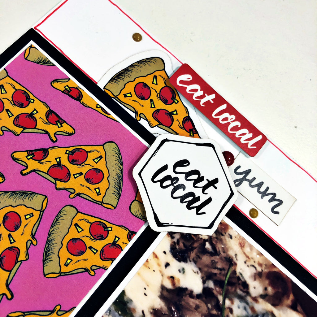 Tasty Pizza Scrapbook Layout with Khristina