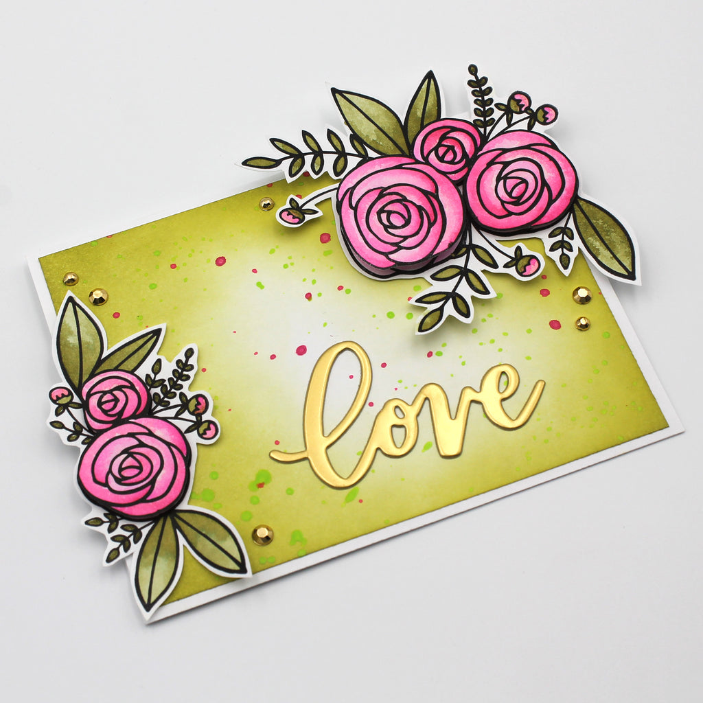 Floral Valentine Card by Tracy