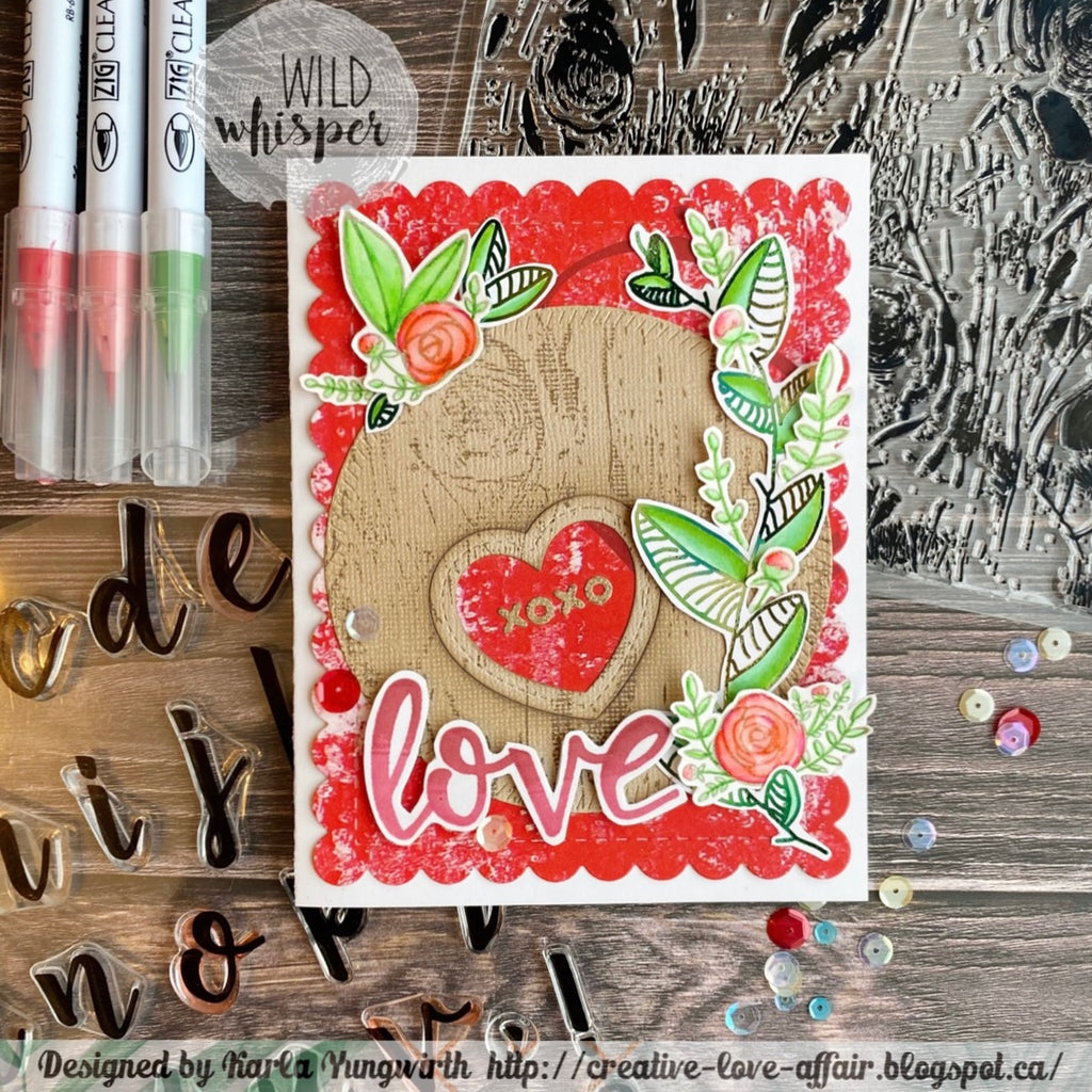 Floral Valentine Card by Karla