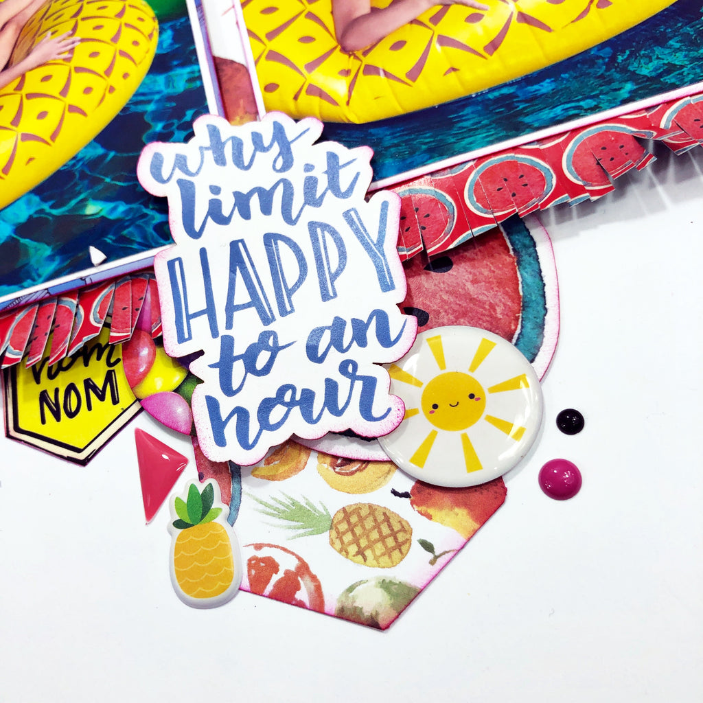 Why Limit Happy?!? Scrapbook Layout with Khristina