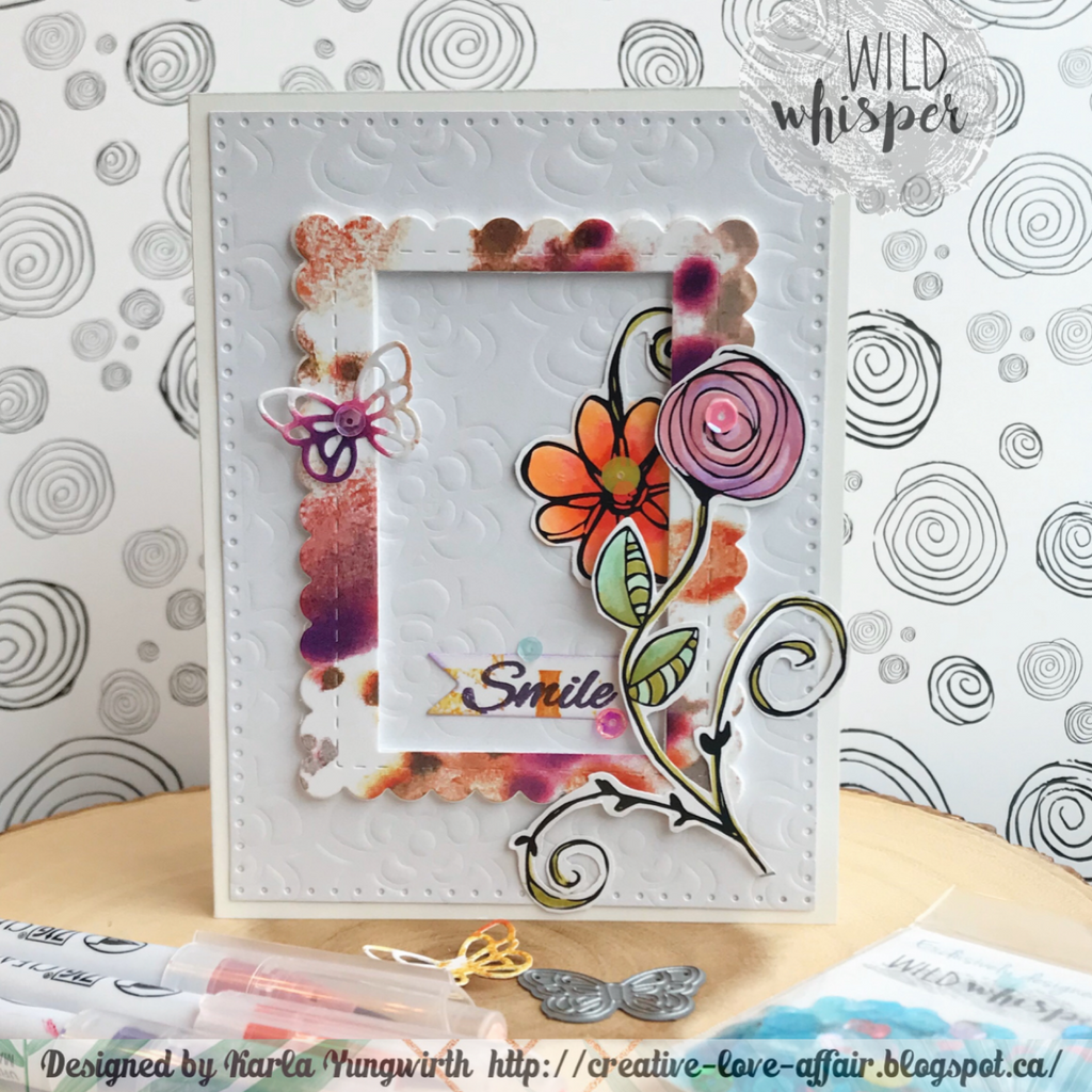Fanciful Florals Mixed Media Card by Karla