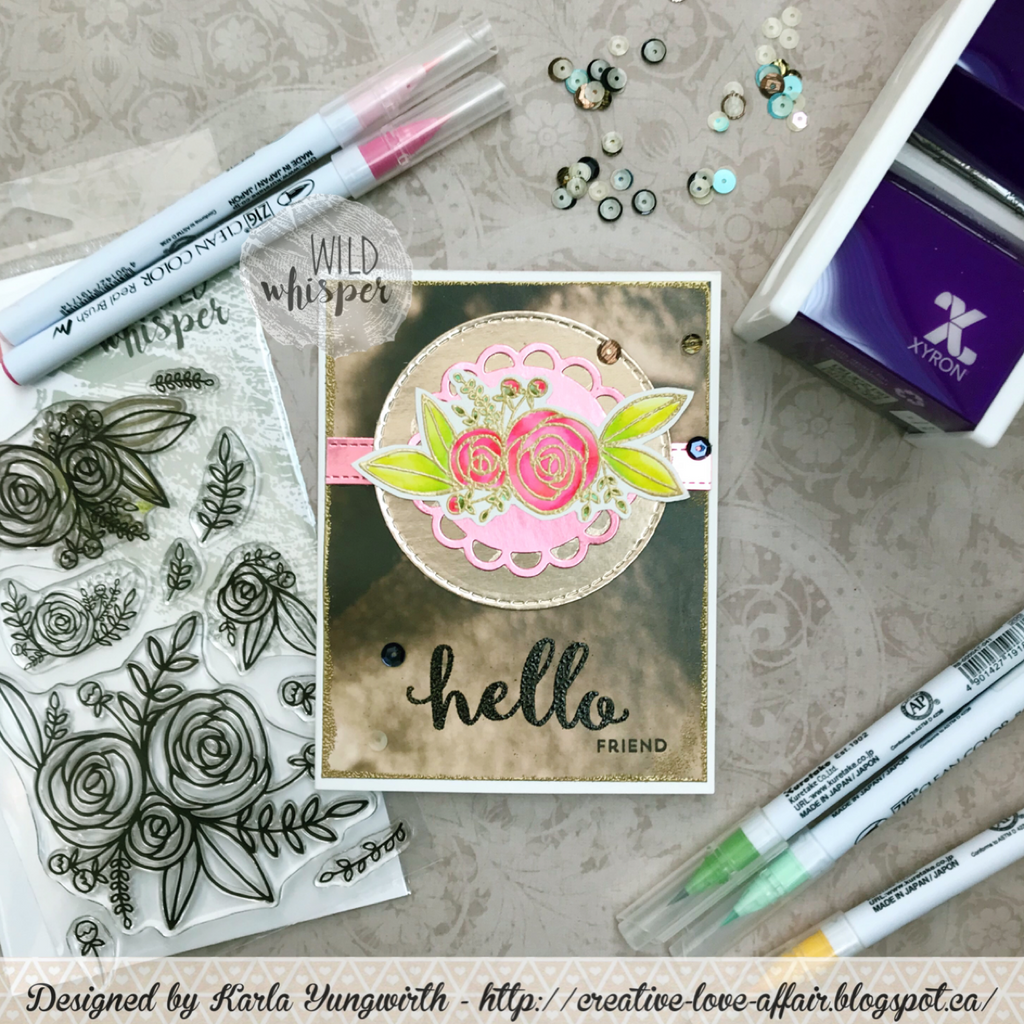 Sneak Peek: Watercolouring Floral Stamps and Video by Karla