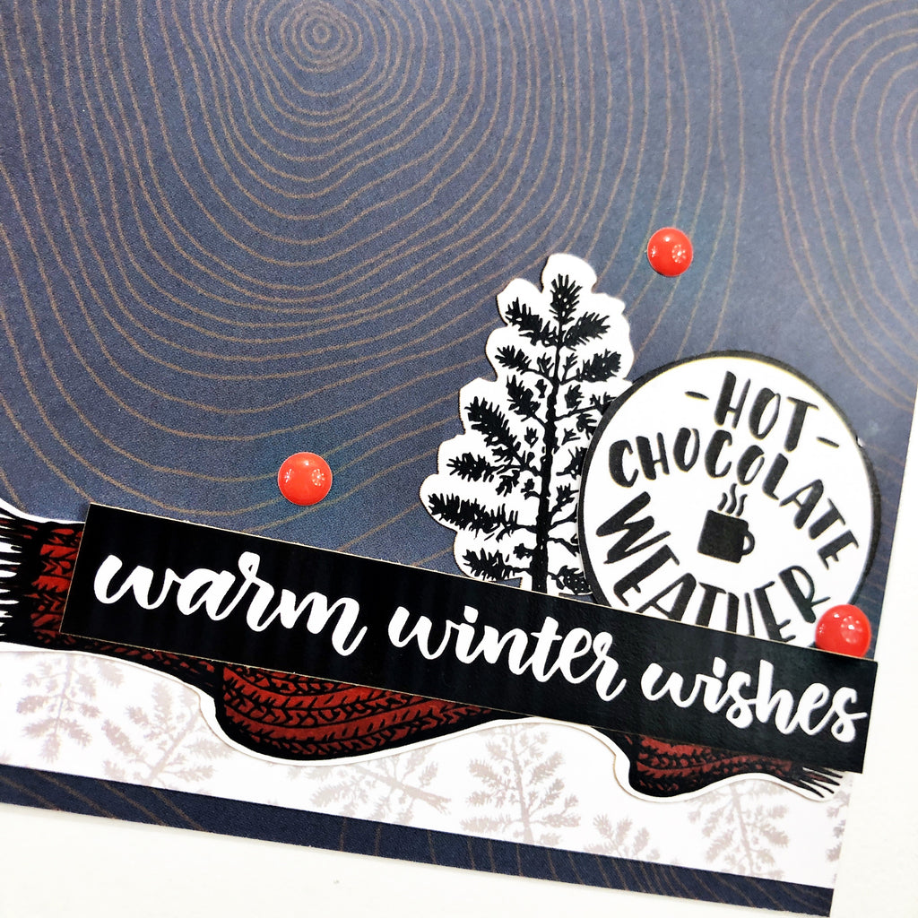 Hello Winter Scrapbooking Layout with Khristina