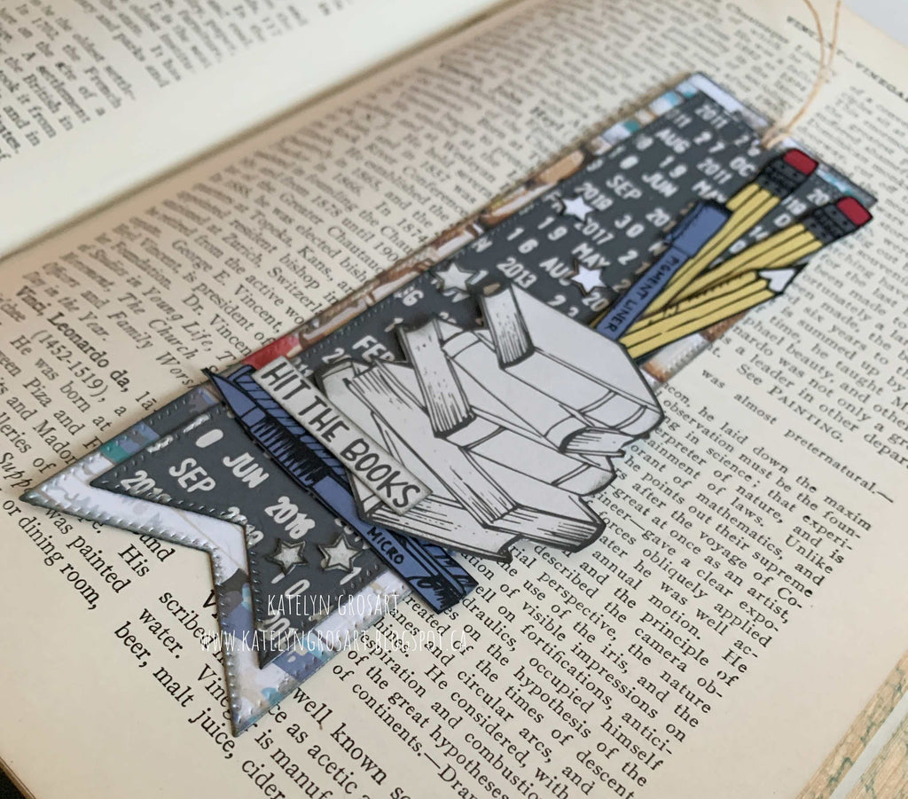 Hit The Books Bookmark by Katelyn
