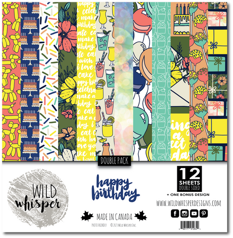 Happy Birthday - DOUBLE 12x12 Paper Pack