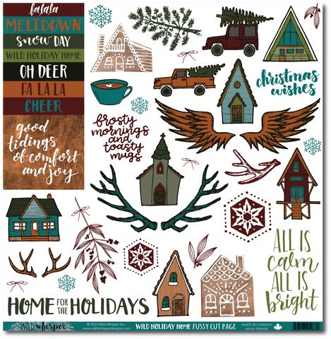 Wild Holiday Home - Fussy Cut Sheet