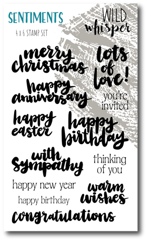 Sentiments - 4x6 Stamp Set