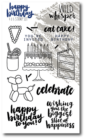 Happy Birthday - 4x6 Stamp Set