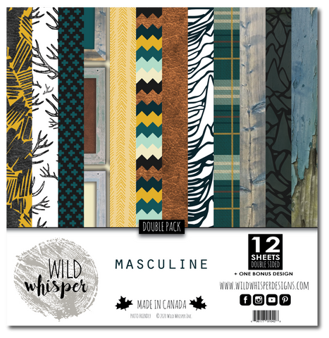 Masculine - DOUBLE 12x12 Paper Pack