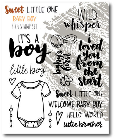 Sweet Little One - Baby Boy - 4x4 Stamp Set