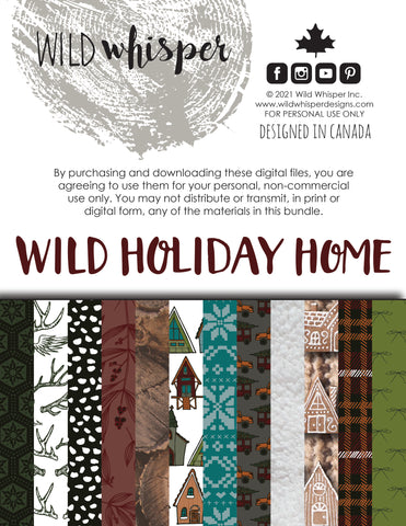 Wild Holiday Home Paper Bundle - DIGITAL DOWNLOAD