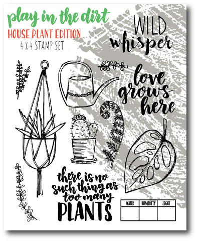 Play in the Dirt - House - 4x4 Stamp Set
